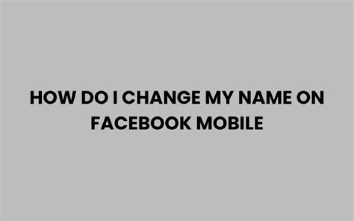 How do I remove my name from Facebook 2020?